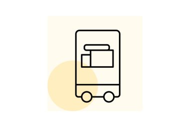 Mobil Mutfak Birimi, vektör, piksel mükemmel, illüstratör dosyası