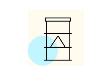 Tehlikeli Madde Depolama, vektör, piksel mükemmel, illüstratör dosyası