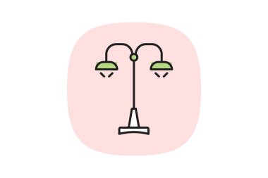 Sokak Işıklandırma, vektör, piksel mükemmel, illüstratör dosyası