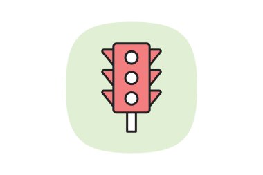 Trafik sinyali, vektör, piksel mükemmel, illüstratör dosyası