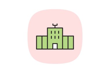 Hapishane Tesisi, vektör, piksel mükemmel, illüstratör dosyası