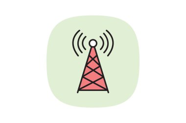 Yayın kulesi, vektör, piksel mükemmel, illüstratör dosyası