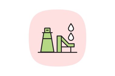 Yağ Rafinerisi, vektör, piksel mükemmel, illüstratör dosyası