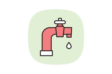 Su dağıtım noktası, vektör, piksel mükemmel, illüstratör dosyası