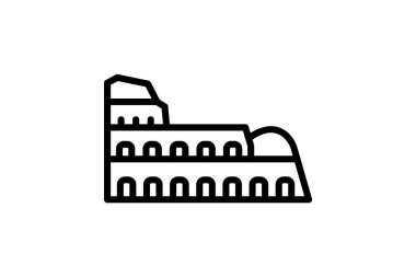 Kolezyum, vektör, piksel mükemmel, illüstratör dosyası