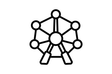 Atom, vektör, piksel mükemmel, illüstratör dosyası