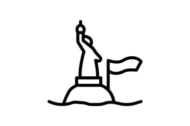 Ellis Adası, vektör, piksel mükemmel, illüstratör dosyası