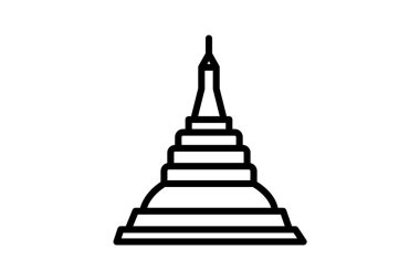 Shwedagon Pagoda, vektör, piksel mükemmel, illüstratör dosyası