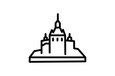 Mont Saint-michel, vektör, piksel mükemmel, illüstratör dosyası