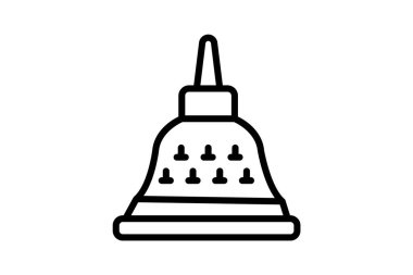 Borobudur, vektör, piksel mükemmel, illüstratör dosyası