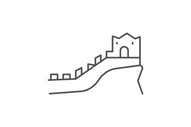 Çin Seddi, vektör, piksel mükemmel, illüstratör dosyası