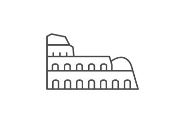 Kolezyum, vektör, piksel mükemmel, illüstratör dosyası