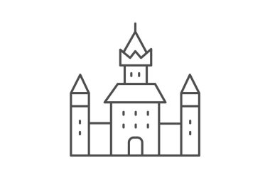 Neuschwanstein Kalesi, vektör, piksel mükemmel, illüstratör dosyası