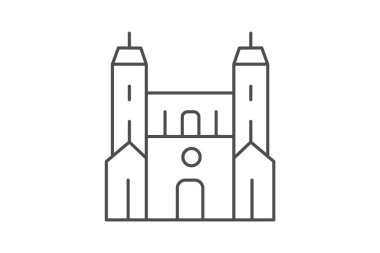 Notre-dame Katedrali, vektör, piksel mükemmel, illüstratör dosyası