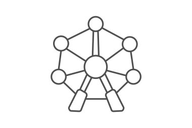 Atom, vektör, piksel mükemmel, illüstratör dosyası