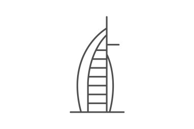 Burj Al Arab, vektör, piksel mükemmel, illüstratör dosyası