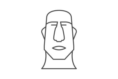 Paskalya Adası Moai, vektör, piksel mükemmel, illüstratör dosyası