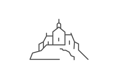 Mont Saint-michel, vektör, piksel mükemmel, illüstratör dosyası