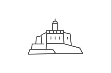 Alcatraz Adası, vektör, piksel mükemmel, illüstratör dosyası