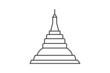 Shwedagon Pagoda, vektör, piksel mükemmel, illüstratör dosyası