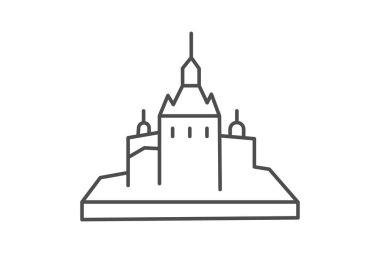 Mont Saint-michel, vektör, piksel mükemmel, illüstratör dosyası