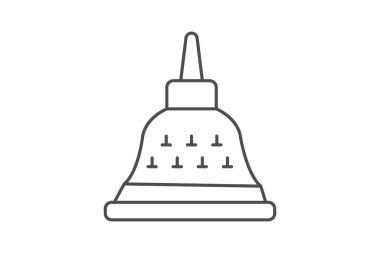 Borobudur, vektör, piksel mükemmel, illüstratör dosyası