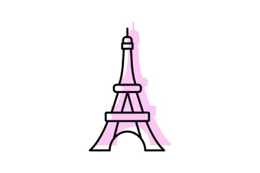 Eyfel Kulesi, vektör, piksel mükemmel, illüstratör dosyası