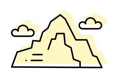 Machu Picchu, vektör, piksel mükemmel, illüstratör dosyası