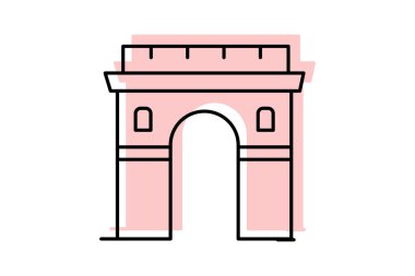 Ark De Triomphe, vektör, piksel mükemmel, illüstratör dosyası