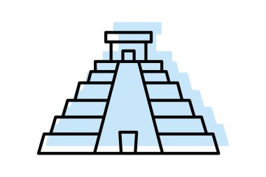 Chichen Itza, vektör, piksel mükemmel, illüstratör dosyası