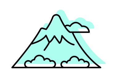 Fuji Dağı, vektör, piksel mükemmel, illüstratör dosyası