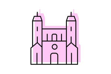 Notre-dame Katedrali, vektör, piksel mükemmel, illüstratör dosyası