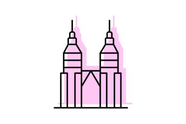 Petronas Kuleleri, vektör, piksel mükemmel, illüstratör dosyası