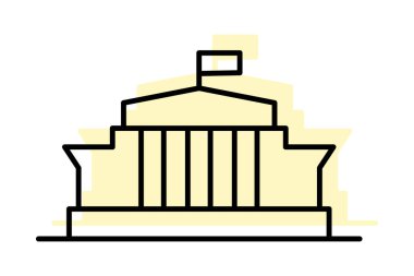 Lincoln Memorial, vektör, piksel mükemmel, illüstratör dosyası