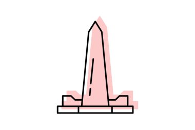 Washington Anıtı, vektör, piksel mükemmel, illüstratör dosyası