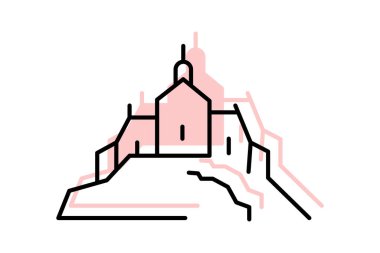 Mont Saint-michel, vektör, piksel mükemmel, illüstratör dosyası