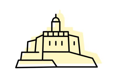 Alcatraz Adası, vektör, piksel mükemmel, illüstratör dosyası