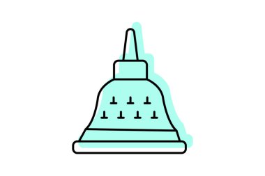 Borobudur, vektör, piksel mükemmel, illüstratör dosyası