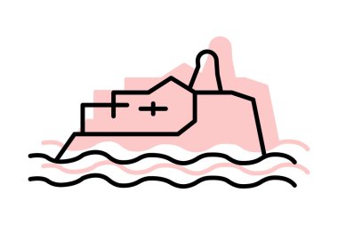 Alcatraz Adası, vektör, piksel mükemmel, illüstratör dosyası