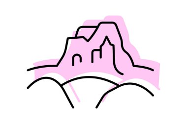 Meteora, vektör, piksel mükemmel, illüstratör dosyası