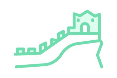 Çin Seddi, vektör, piksel mükemmel, illüstratör dosyası