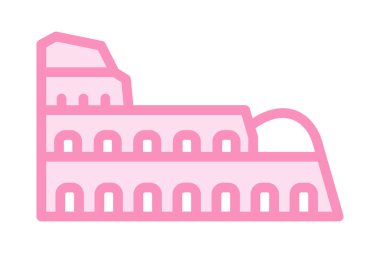 Kolezyum, vektör, piksel mükemmel, illüstratör dosyası