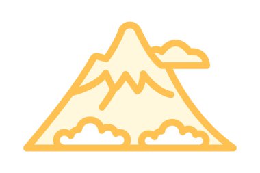 Fuji Dağı, vektör, piksel mükemmel, illüstratör dosyası