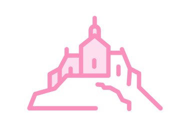 Mont Saint-michel, vektör, piksel mükemmel, illüstratör dosyası