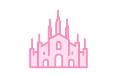 Milan Katedrali, vektör, piksel mükemmel, illüstratör dosyası