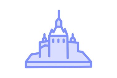 Mont Saint-michel, vektör, piksel mükemmel, illüstratör dosyası