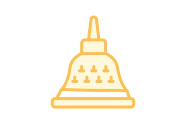 Borobudur, vektör, piksel mükemmel, illüstratör dosyası