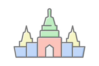 Angkor Wat, vektör, piksel mükemmel, illüstratör dosyası