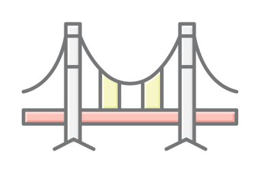 Golden Gate Köprüsü, vektör, piksel mükemmel, illüstratör dosyası