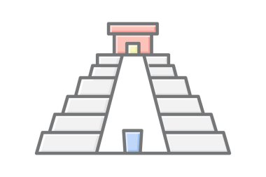 Chichen Itza, vektör, piksel mükemmel, illüstratör dosyası